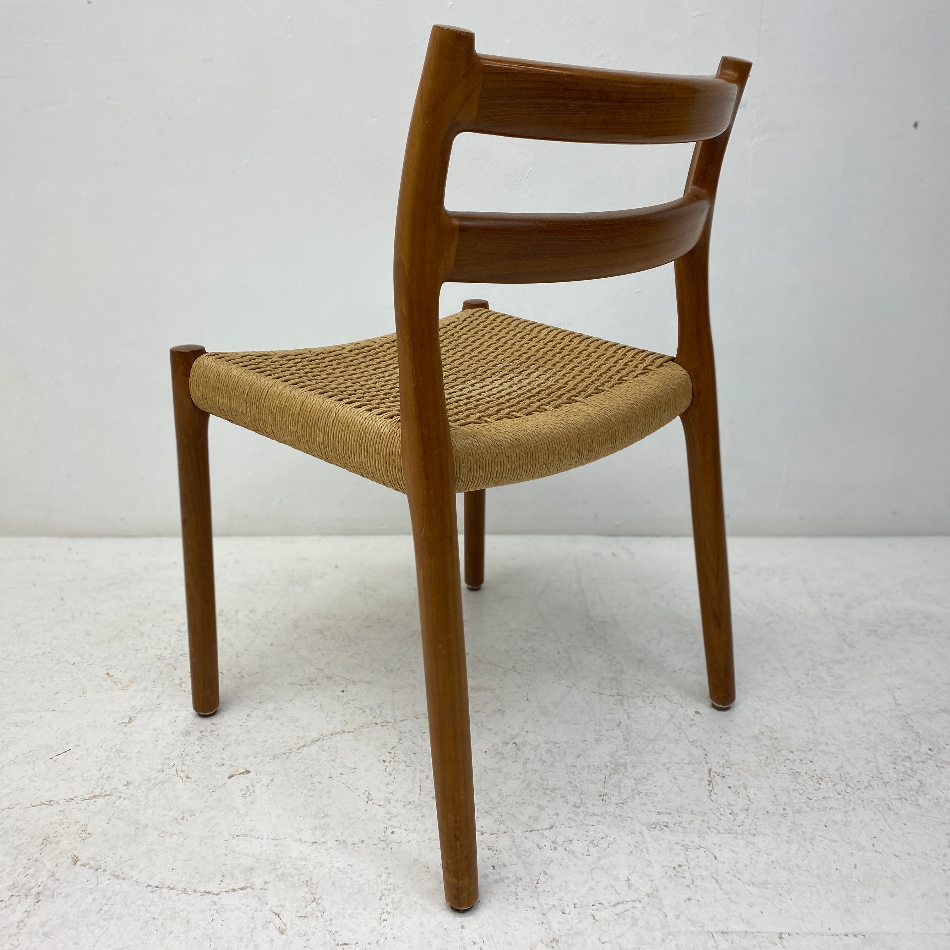 Papercord Danish Niels Moller Dining Chairs Six