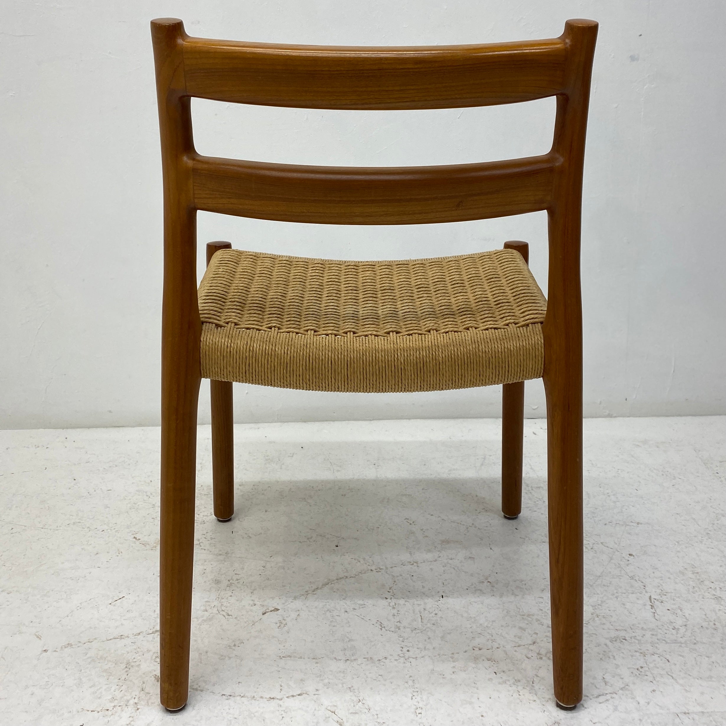 Back Of Danish Niels Moller Dining Chairs Six
