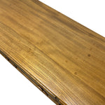 Load image into Gallery viewer, Close-up of a wooden tabletop or panel with visible wood grain, knots, and a slightly beveled edge, shown against a plain white background.
