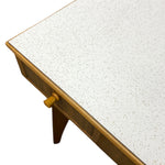 Load image into Gallery viewer, walnut desk console and a white sparkly top
