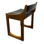 Load image into Gallery viewer, Midcentury Desk Chair Teak Black Vinyl
