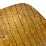 Load image into Gallery viewer, A close-up of a curved wooden surface with prominent natural wood grain patterns in warm golden-brown tones against a white background.
