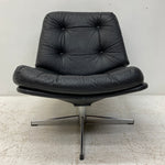 Load image into Gallery viewer, Black 1960s Lounge Chair Swivel
