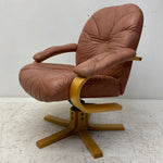 Load image into Gallery viewer, Bentwood Swivel Lounge Chair
