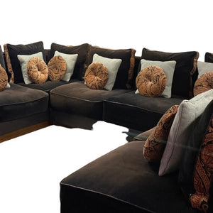 U Shaped Velvet Sofa