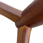 Load image into Gallery viewer, Close-up detail of a wooden sidetable frame showing the joinery and grain of dark brown wood against a white background.
