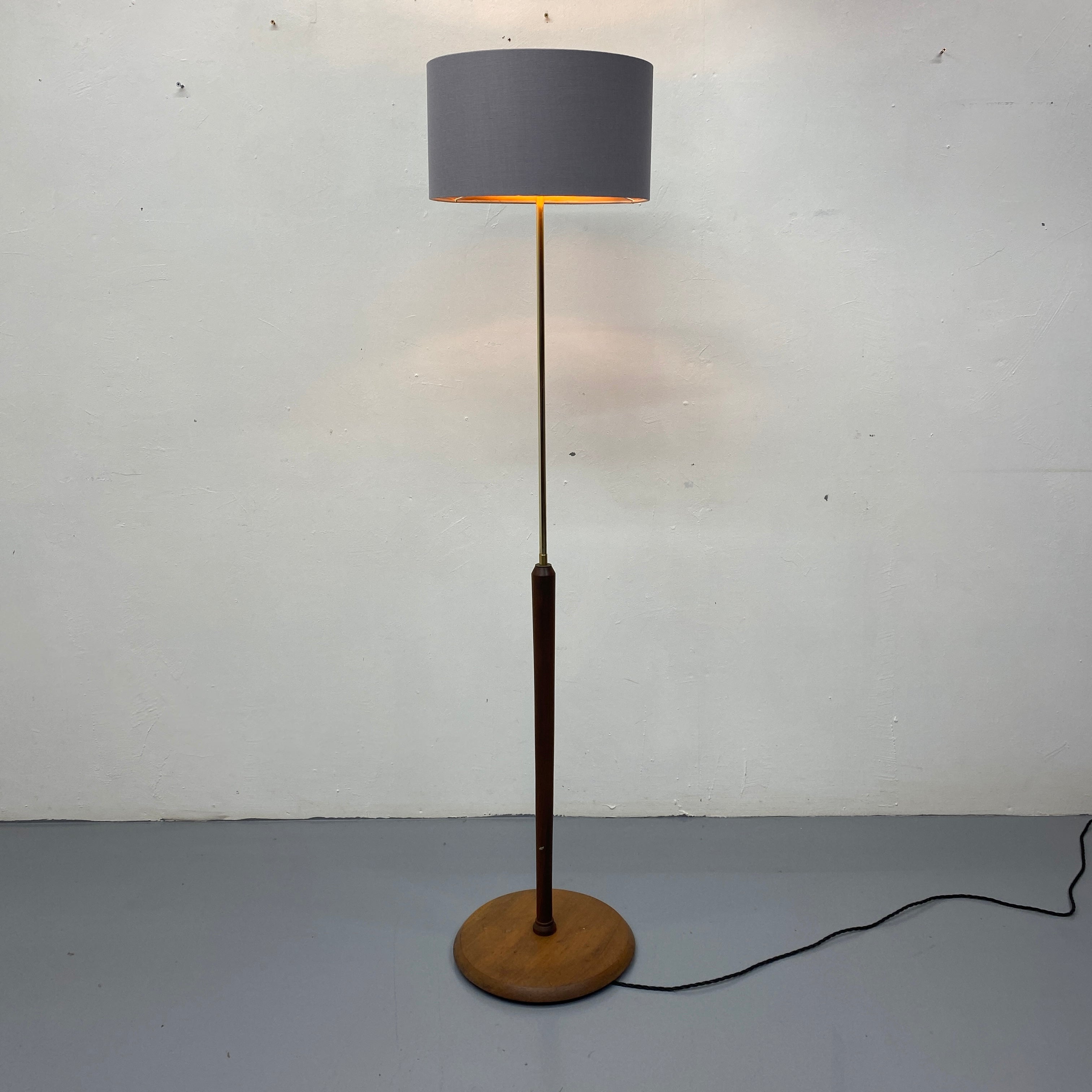 Midcentury Floor Standing Lamp & Shade