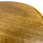 Load image into Gallery viewer, Close-up of a curved wooden surface with a visible circular defect or grain inclusion, showing warm golden-brown wood texture against a white background.
