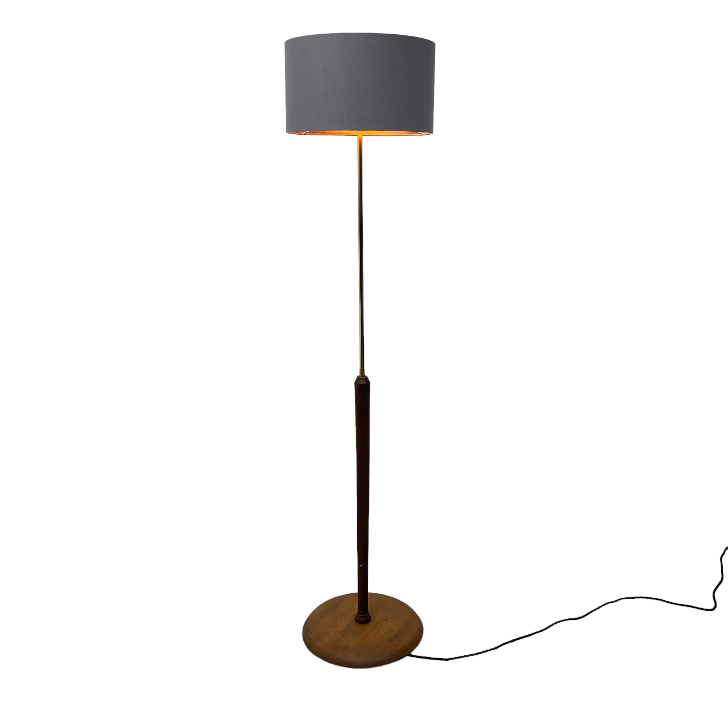 Midcentury Floor Standing Lamp & Shade