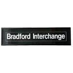Load image into Gallery viewer, Vintage Bus Sign &#39;Bradford Interchange&#39; Framed
