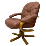 Load image into Gallery viewer, Bentwood Swivel Lounge Chair
