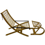 Load image into Gallery viewer, Rattan &amp; Steam Bent Chair &amp; Ottoman

