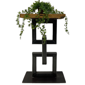 Industrial Plant Stand Side Table