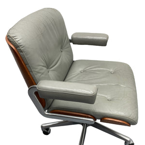 Buttoned Leather Giroflex Pasal Chair Leather Office