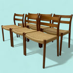 Load image into Gallery viewer, Danish Niels Moller Dining Chairs Six
