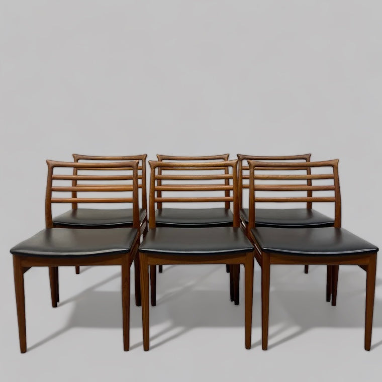 Danish Dining Chairs Erling Torvits Six