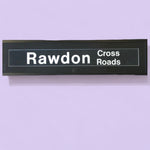 Load image into Gallery viewer, Vintage Bus Sign &#39;Rawdon Cross Roads&#39; Framed
