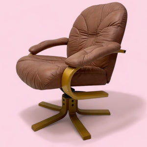 Bentwood Swivel Lounge Chair