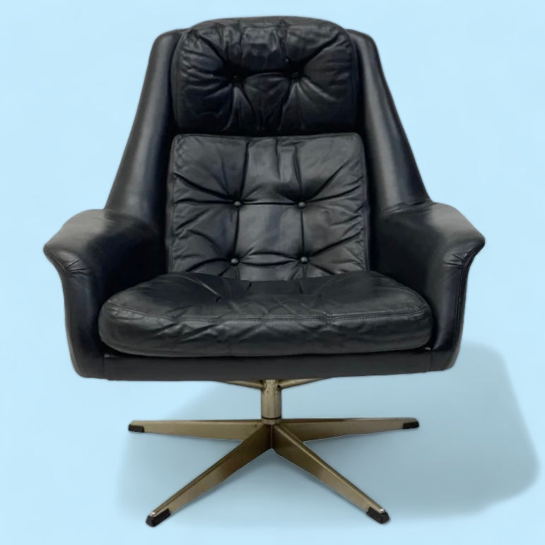 Danish Leather Lounge Chair