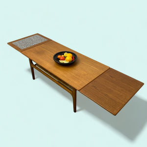 1960s Trioh Danish Teak Coffee Table With Extensions