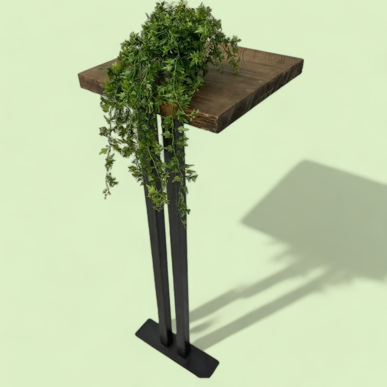 Industrial Plant Stand Poseur Table