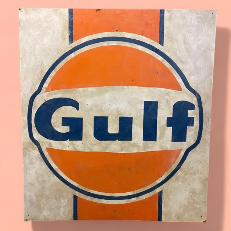 Vintage Hand Painted Gulf Signage
