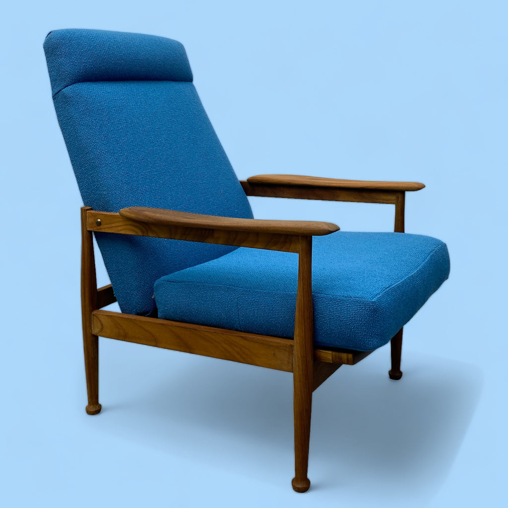 Guy Rodgers Manhattan Lounge Chair Blue 1960s
