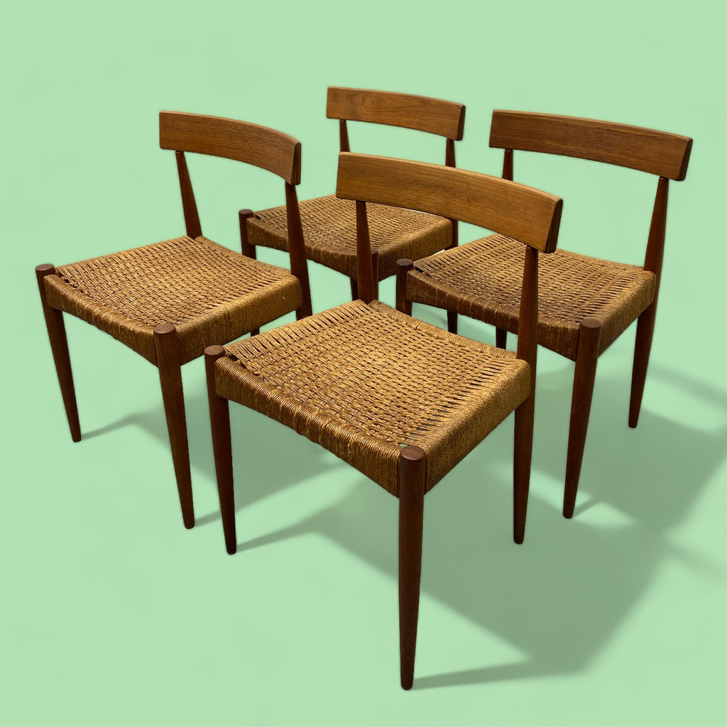 Danish Arne Hovmand Olsen Dining Chairs Four