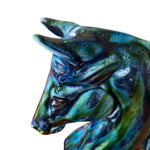 Load image into Gallery viewer, Head Of Anita Harris Art Pottery Model Horses Head Verdigris
