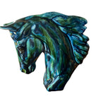 Load image into Gallery viewer, Pottery Anita Harris Art Pottery Model Horses Head Verdigris

