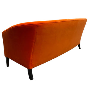 Back Of Danish Velvet Sofa Orange