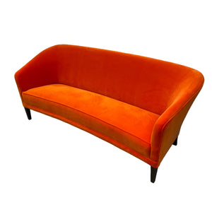 Legs Of Danish Velvet Sofa Orange