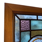 Load image into Gallery viewer, Oak Frame Victorian English Leaded Stained Glass Birds Flowers
