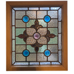 Load image into Gallery viewer, Victorian English Leaded Stained Glass Floral #3
