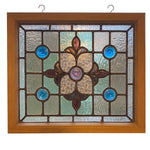 Load image into Gallery viewer, Victorian English Leaded Stained Glass Floral #5
