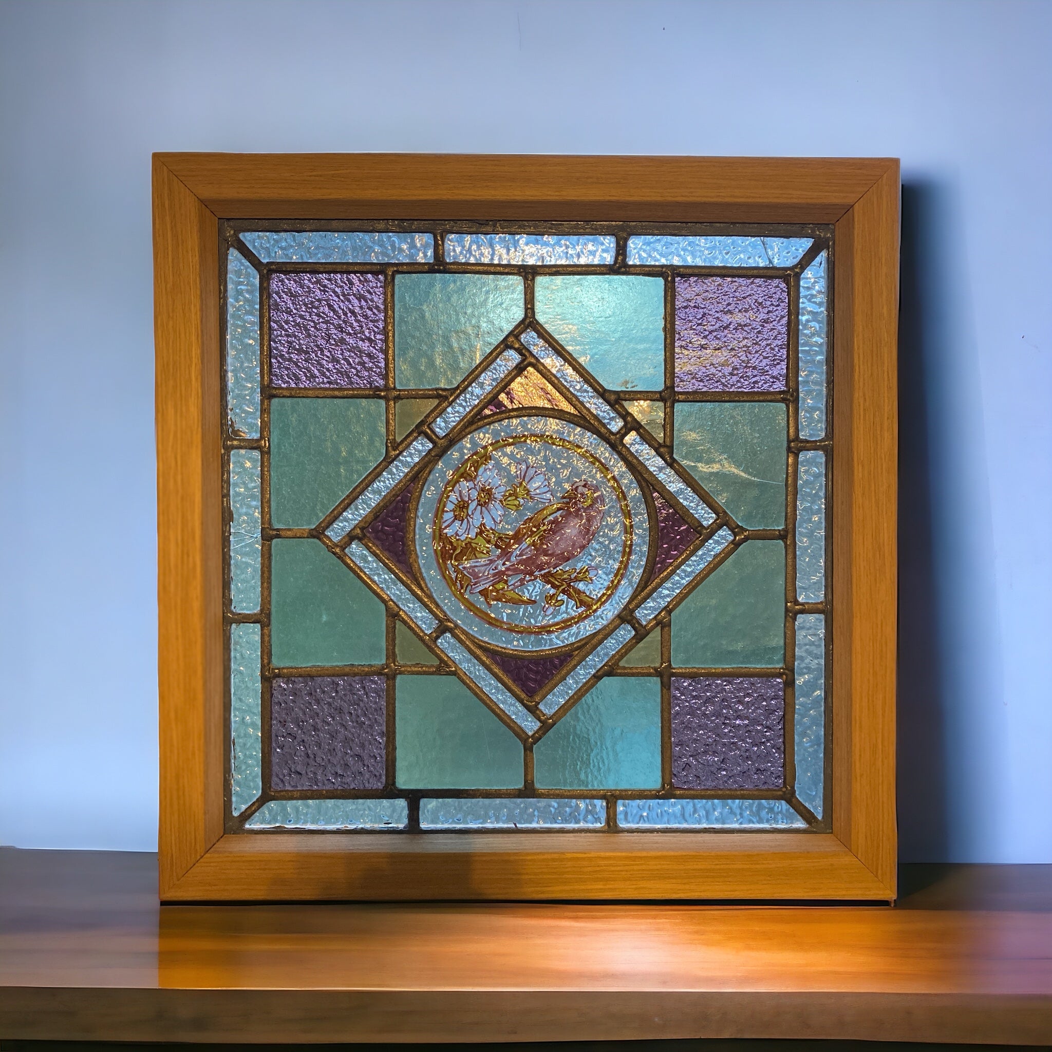 Shelf With Stained glass