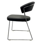 Load image into Gallery viewer, Side On Calligaris New York Dining Chairs Black Leather
