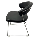 Load image into Gallery viewer, Black Calligaris New York Dining Chairs Black Leather Leather 
