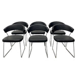 Load image into Gallery viewer, front of Calligaris New York Dining Chairs Black Leather

