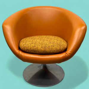 Midcentury Overman Lounge Chair Orange