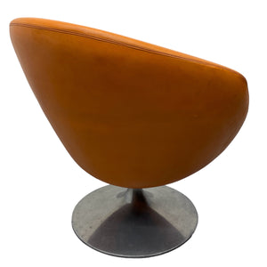 Back Of Midcentury Overman Lounge Chair Orange