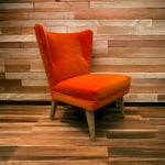 Load image into Gallery viewer, Room Set Cocktail Chair Midcentury Orange Velvet
