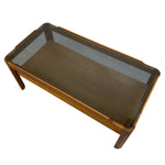Load image into Gallery viewer, Vintage Myer Teak &amp; Smoked Glass Coffee Table
