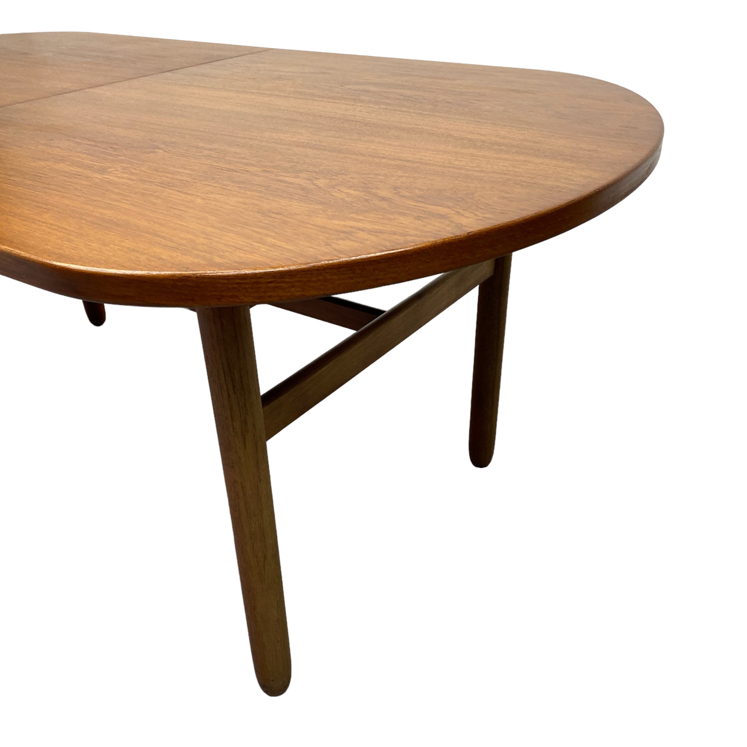 Oval Danish Dining Table Midcentury Extendable Oval