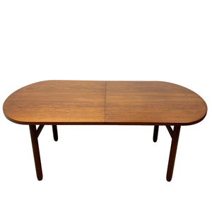 Teak Danish Dining Table Midcentury Extendable Oval