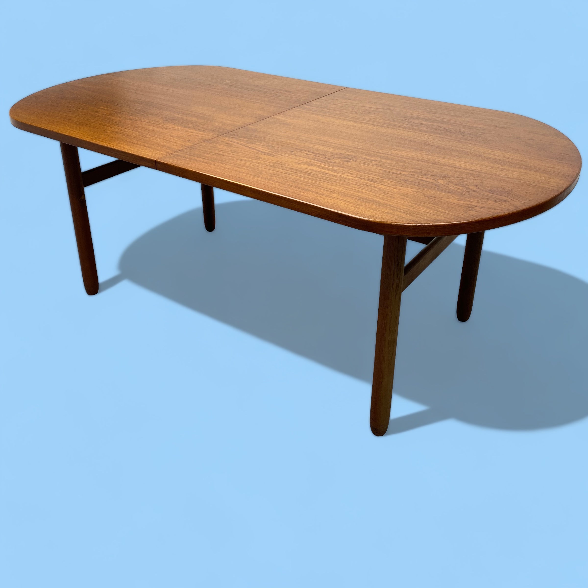Danish Dining Table Midcentury Extendable Oval