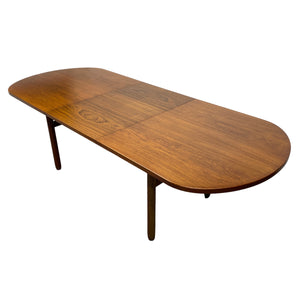 Silouettte Danish Dining Table Midcentury Extendable Oval
