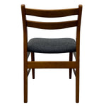 Load image into Gallery viewer, Back Of Midcentury Portwood Dining Chairs Grey Wool
