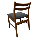 Load image into Gallery viewer, side Of Teak Midcentury Portwood Dining Chairs Grey Wool
