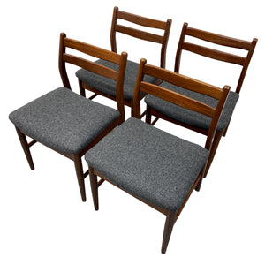 Seats Of Midcentury Portwood Dining Chairs Grey Wool